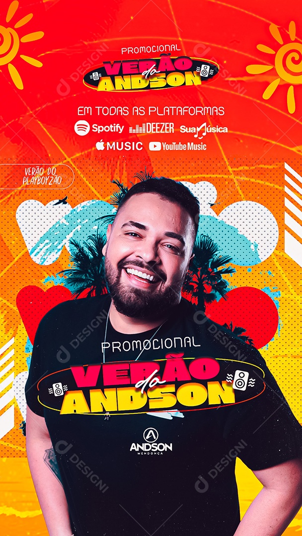 Story Flyer Verão Agenda Social Media PSD Editável