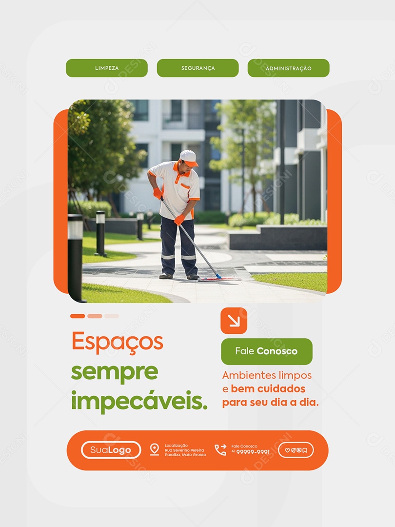 Administradora Condomínio Espaços Sempre Impecáveis Social Media PSD Editável