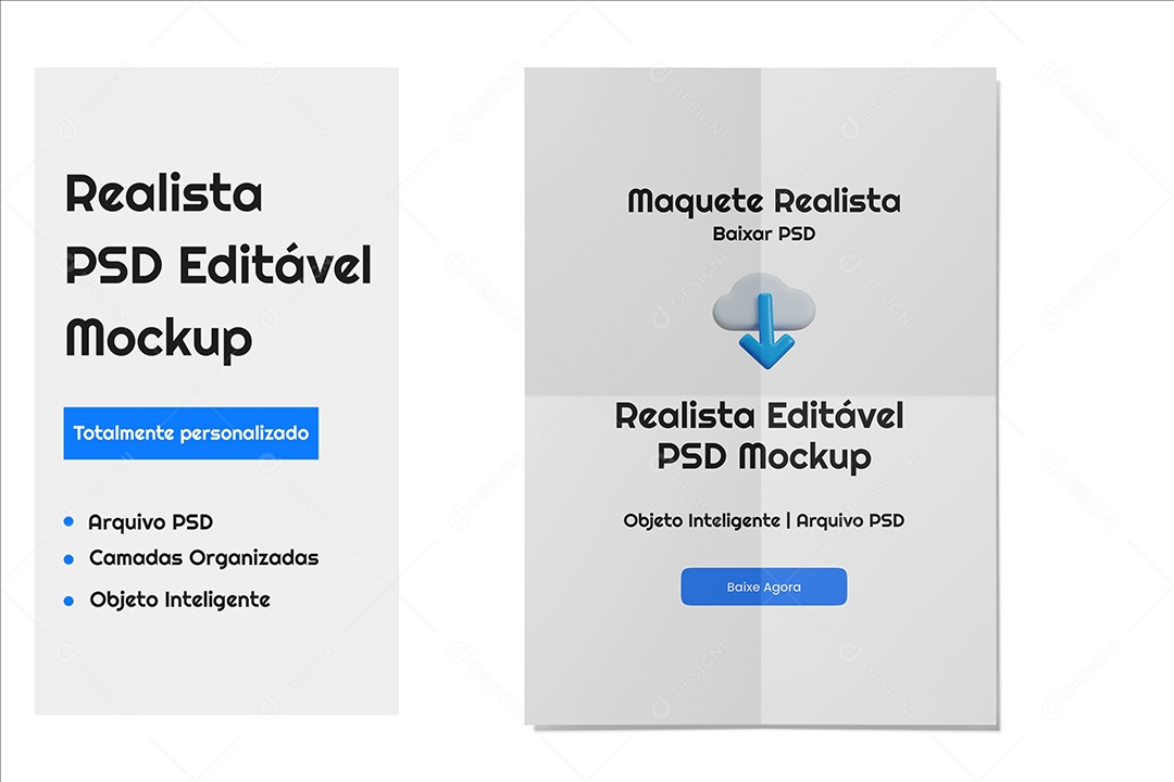 Mockup Papel A4 PSD Editável