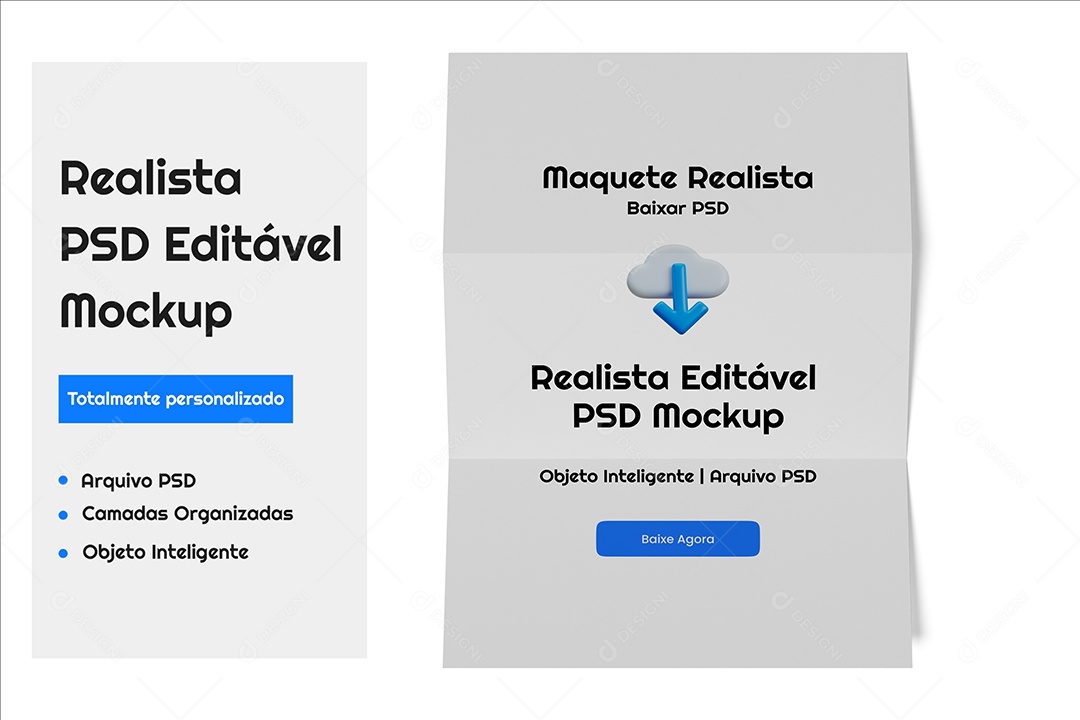 Mockup Papel A4 PSD Editável