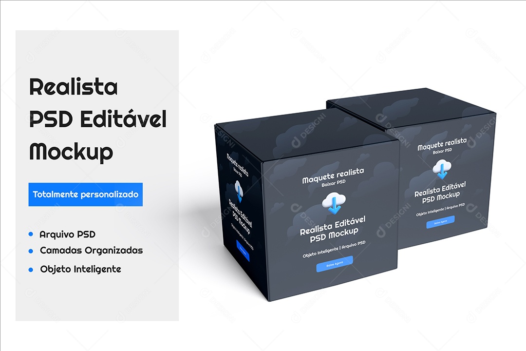 Mockup De Caixa PSD Editável