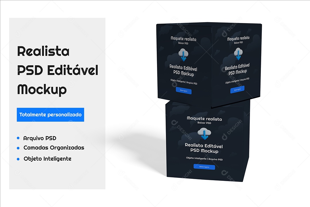 Mockup De Caixa PSD Editável