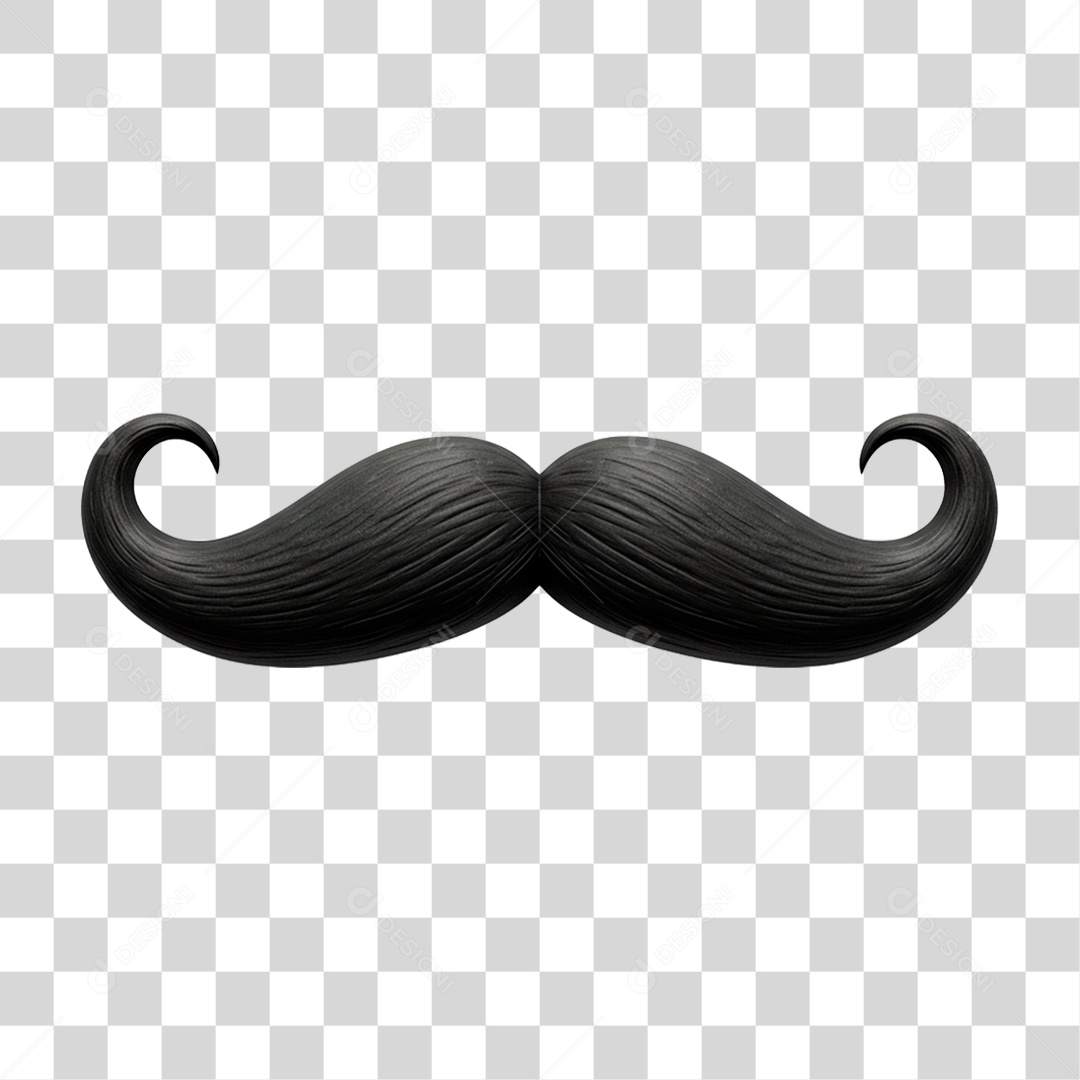 Bigode Dia dos Pais PNG Transparente