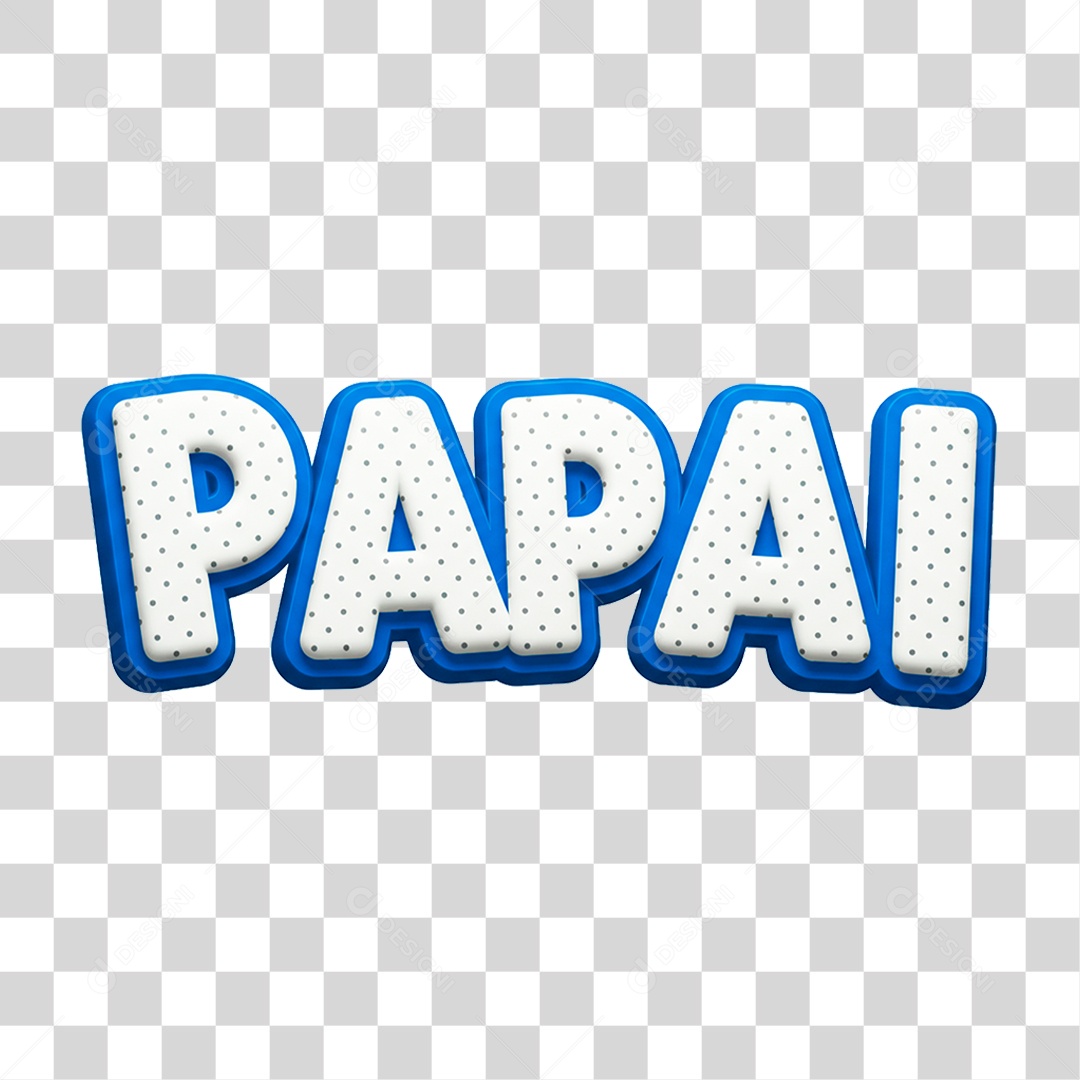 Selo 3D Papai PNG Transparente