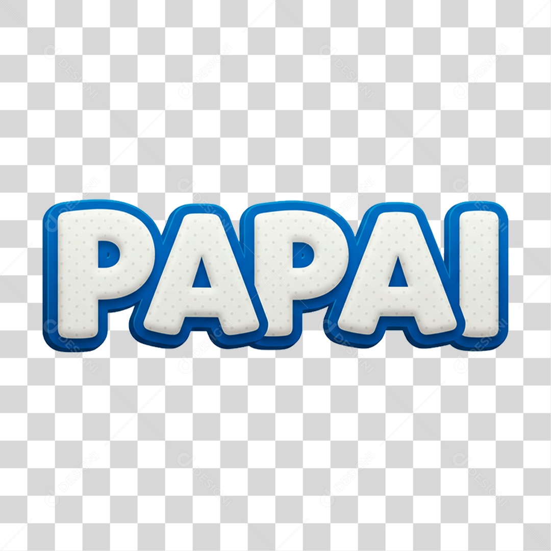 Selo 3D Papai PNG Transparente