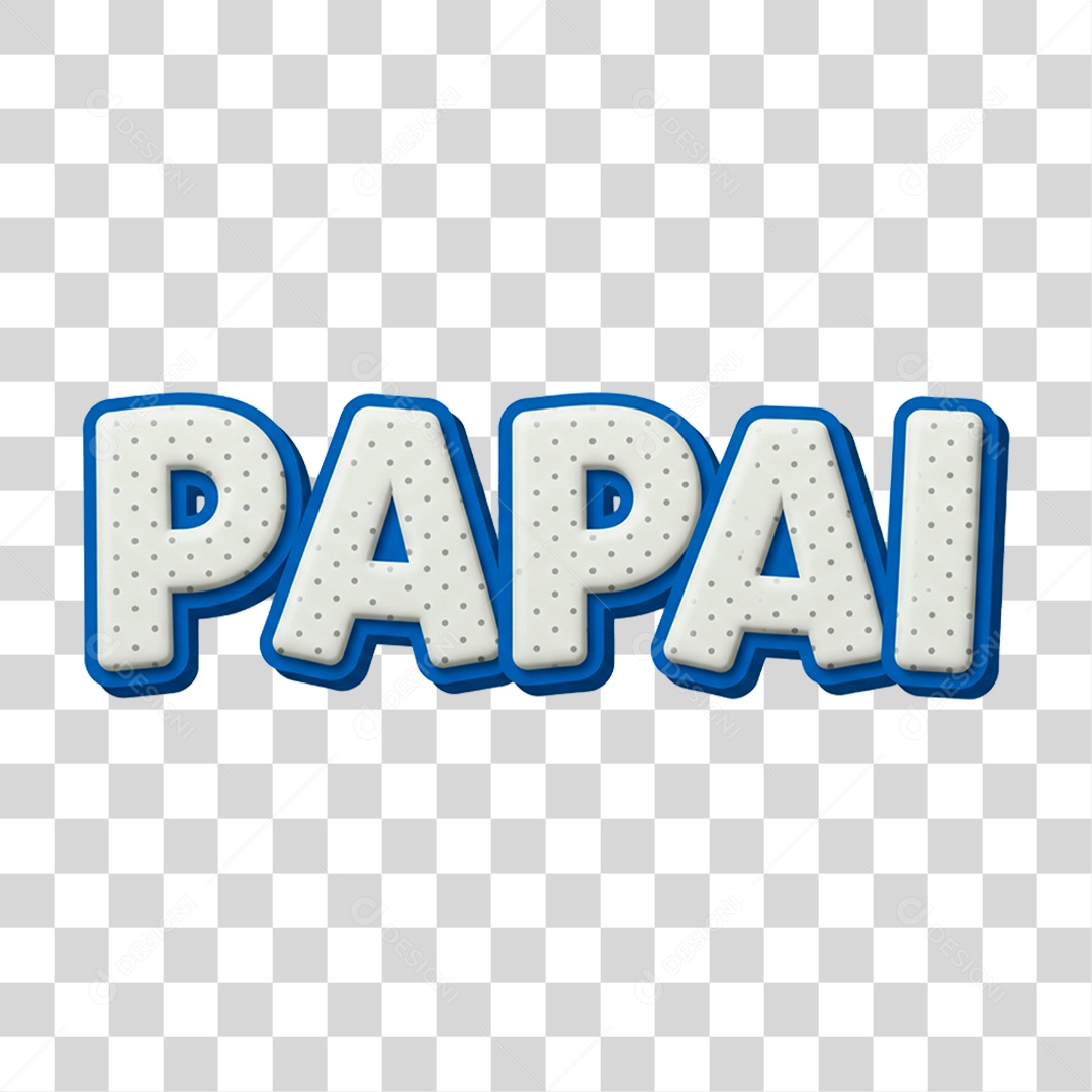Selo 3D Papai PNG Transparente