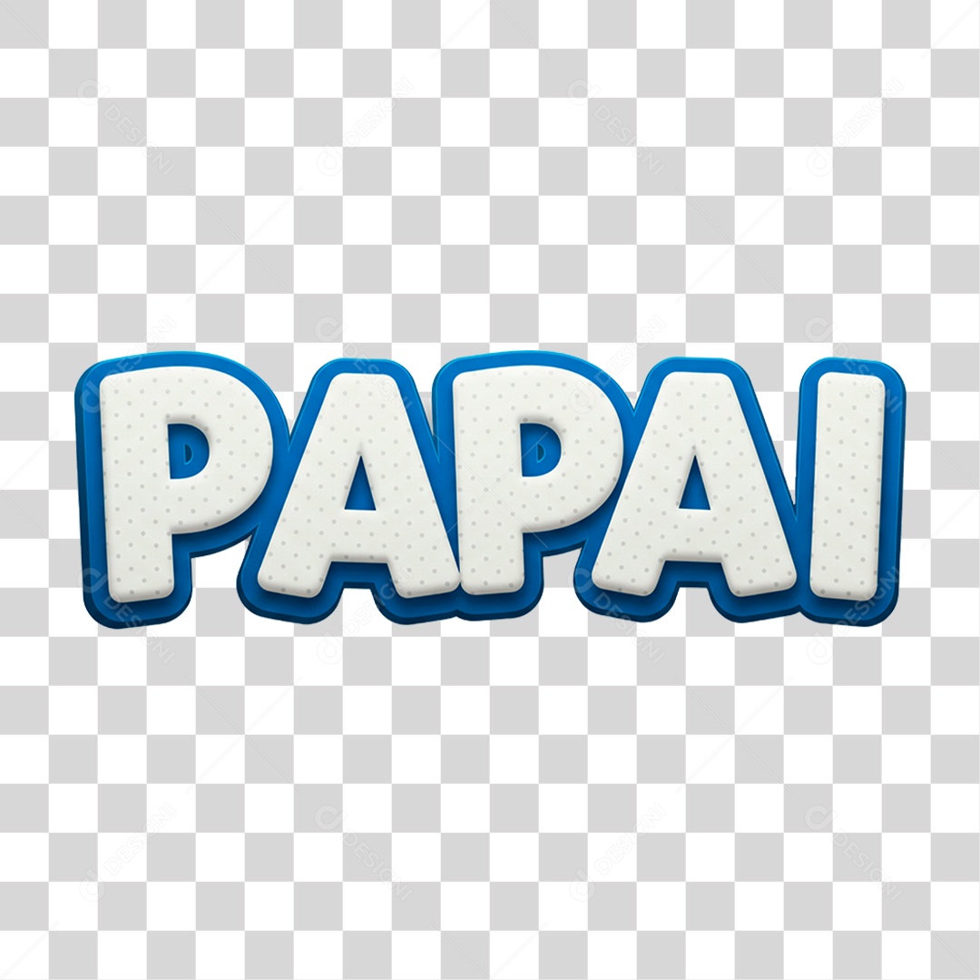 Selo 3D Papai PNG Transparente