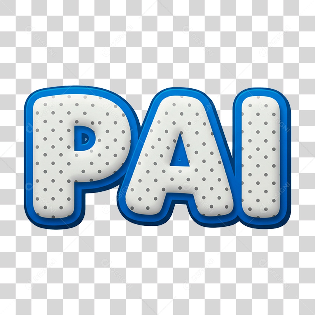 Selo 3D Pai PNG Transparente