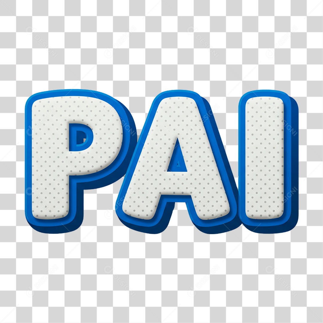 Selo 3D Papai PNG Transparente