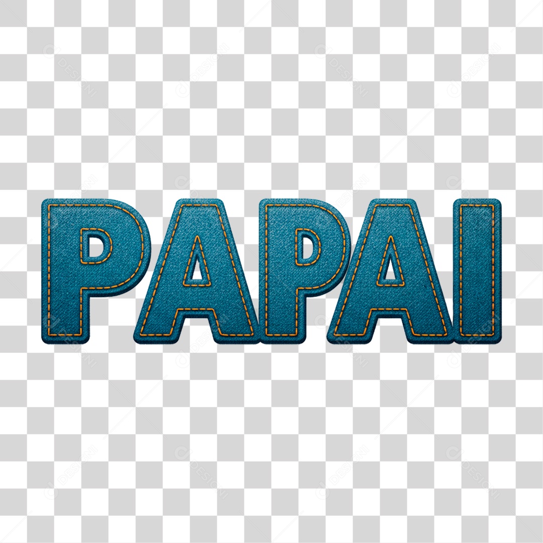 Selo 3D Papai PNG Transparente