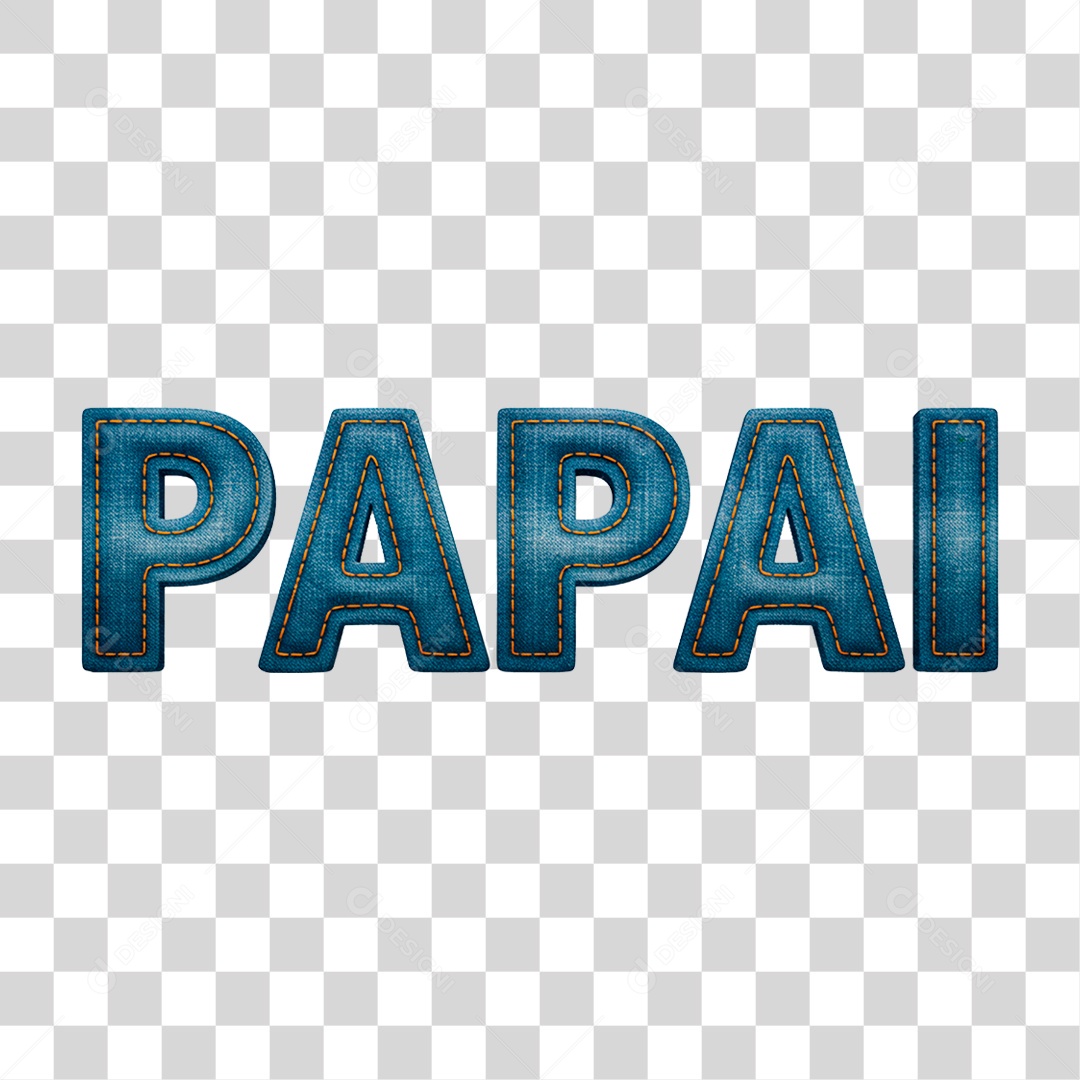 Selo 3D Papai PNG Transparente