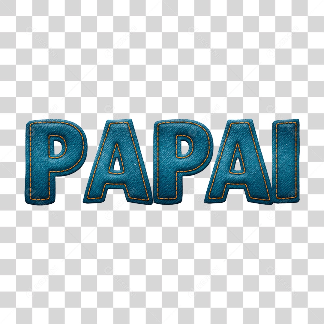 Selo 3D Papai PNG Transparente