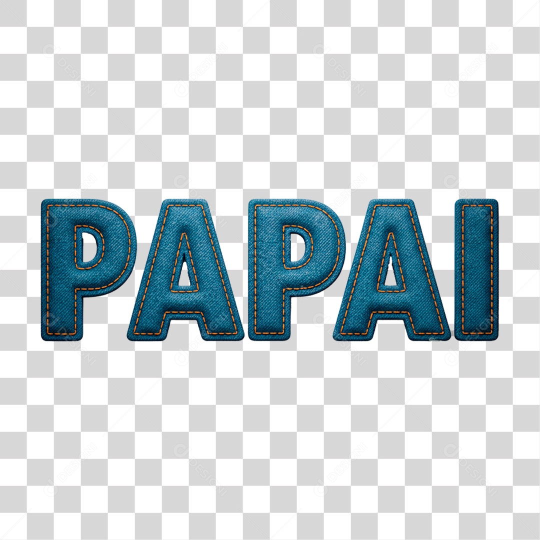 Selo 3D Papai PNG Transparente