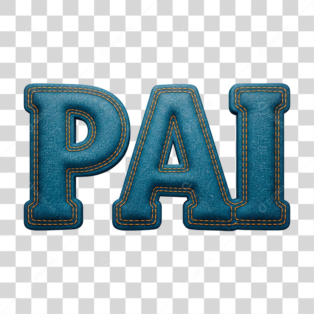 Selo 3D Pai PNG Transparente