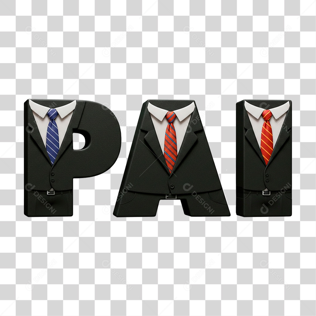 Selo 3D Pai PNG Transparente