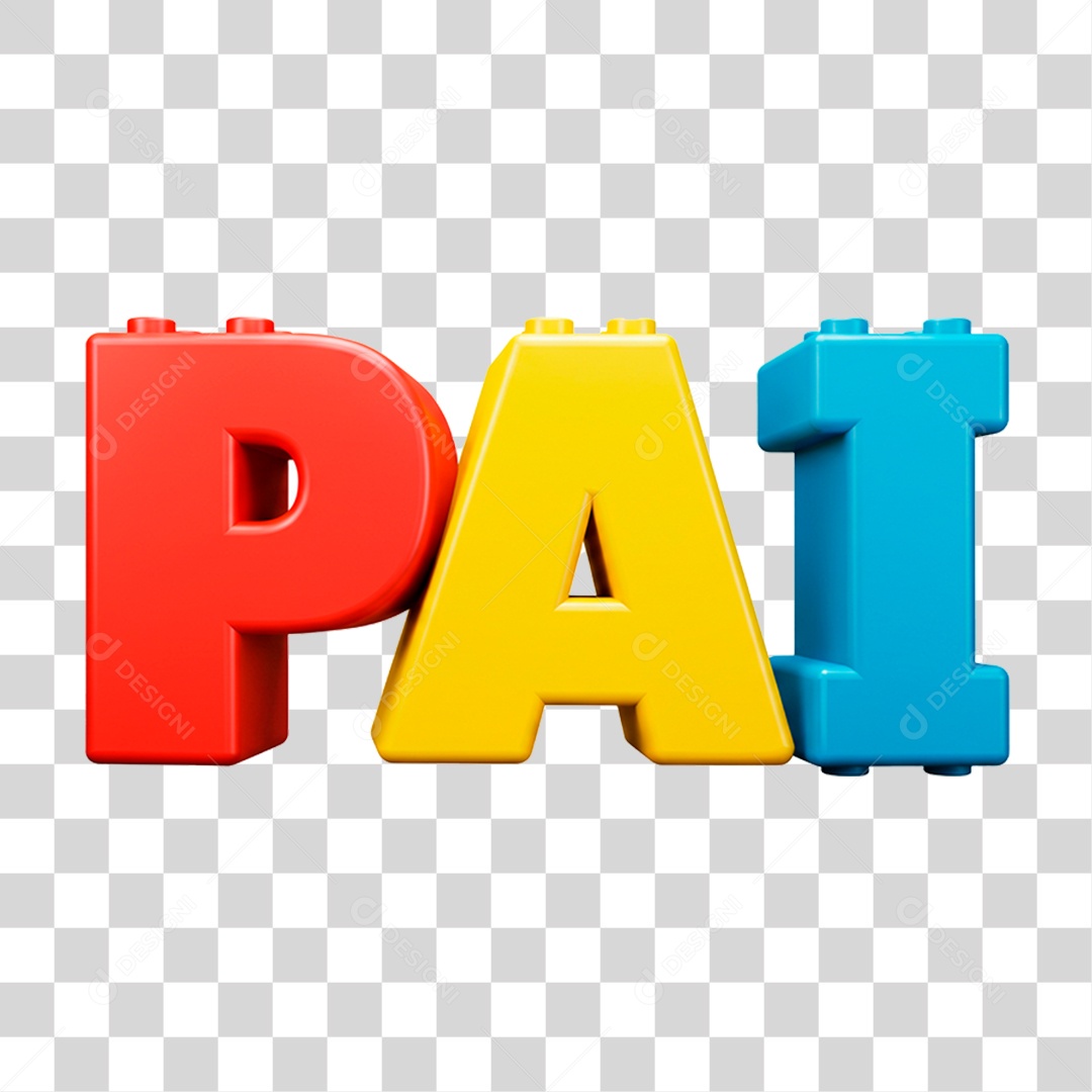 Selo 3D Pai PNG Transparente