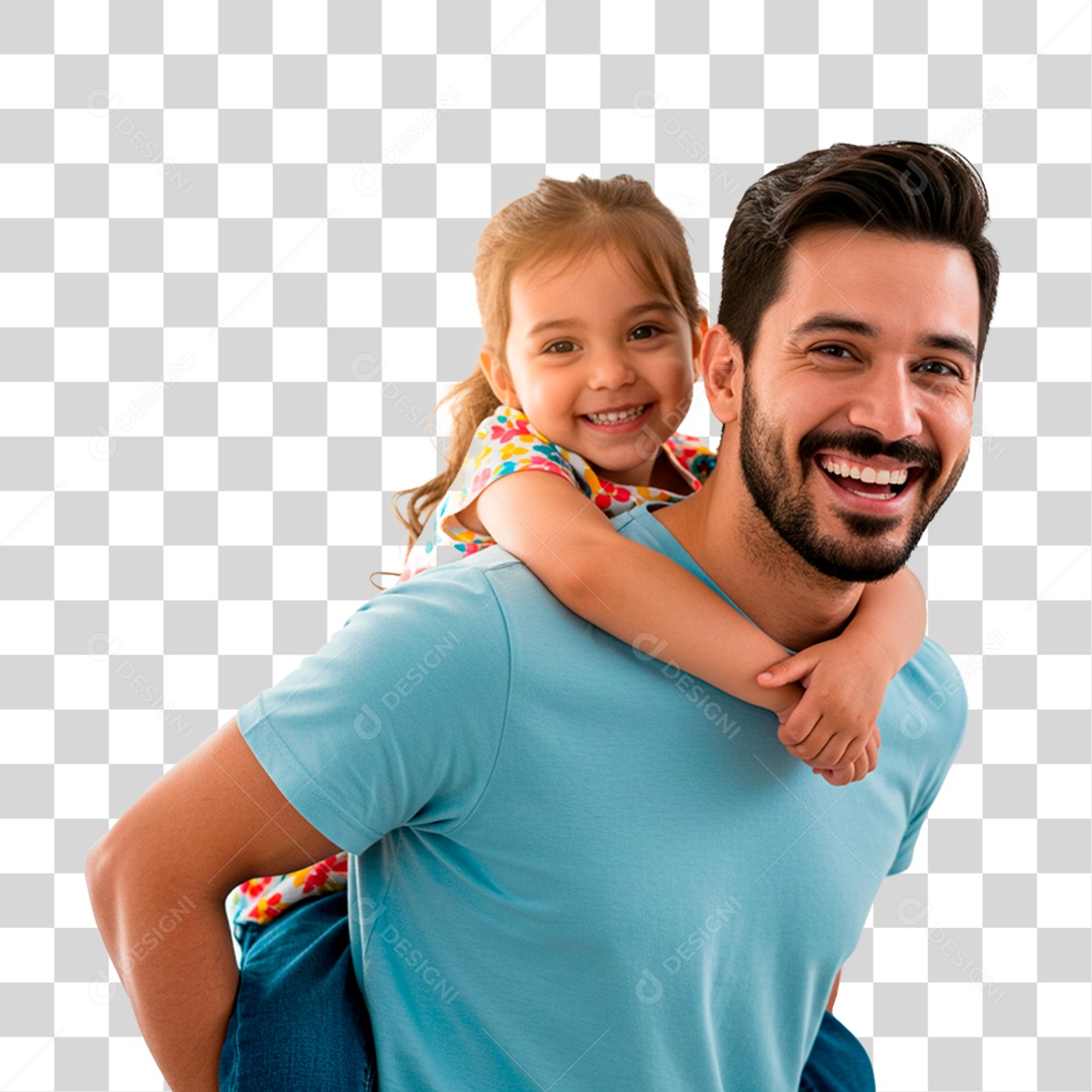 Pai Segurando Filha PNG Transparente