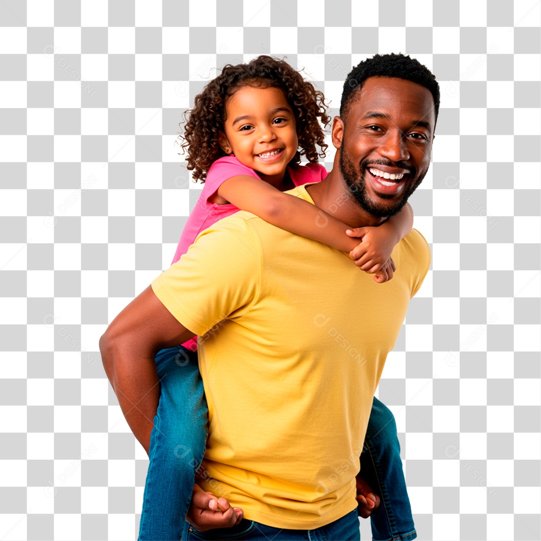 Pai Segurando Filha PNG Transparente