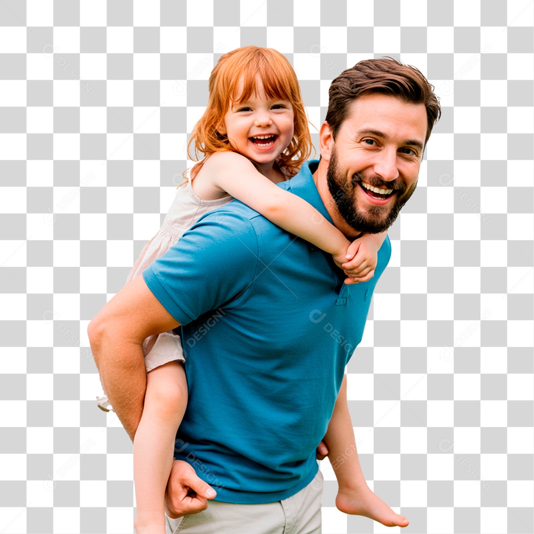 Pai Segurando Filha PNG Transparente