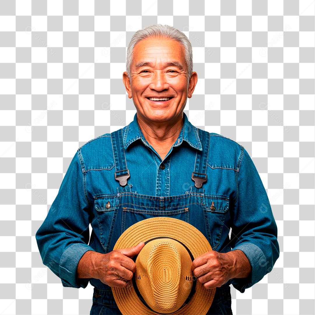 Fazendeiro de Chapéu PNG Transparente