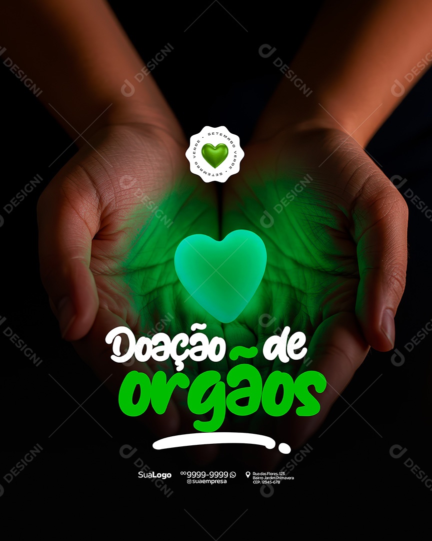 Comunicado Campanha Doação de Orgãos Social Media PSD Editável