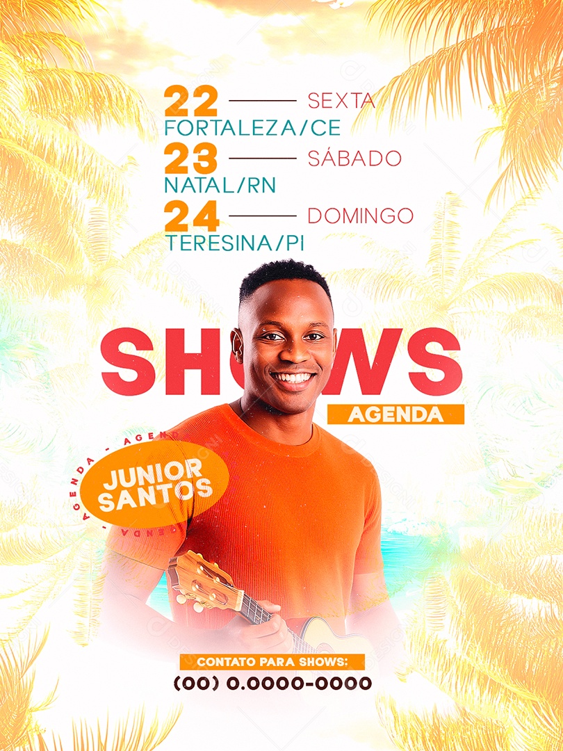 Flyer Shows Agenda Social Media PSD Editável