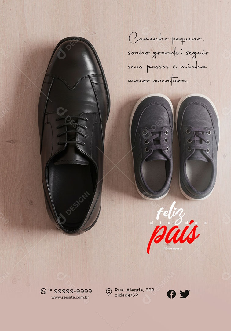 Feliz Dia dos Pais 10 de Agosto Social Media PSD Editável