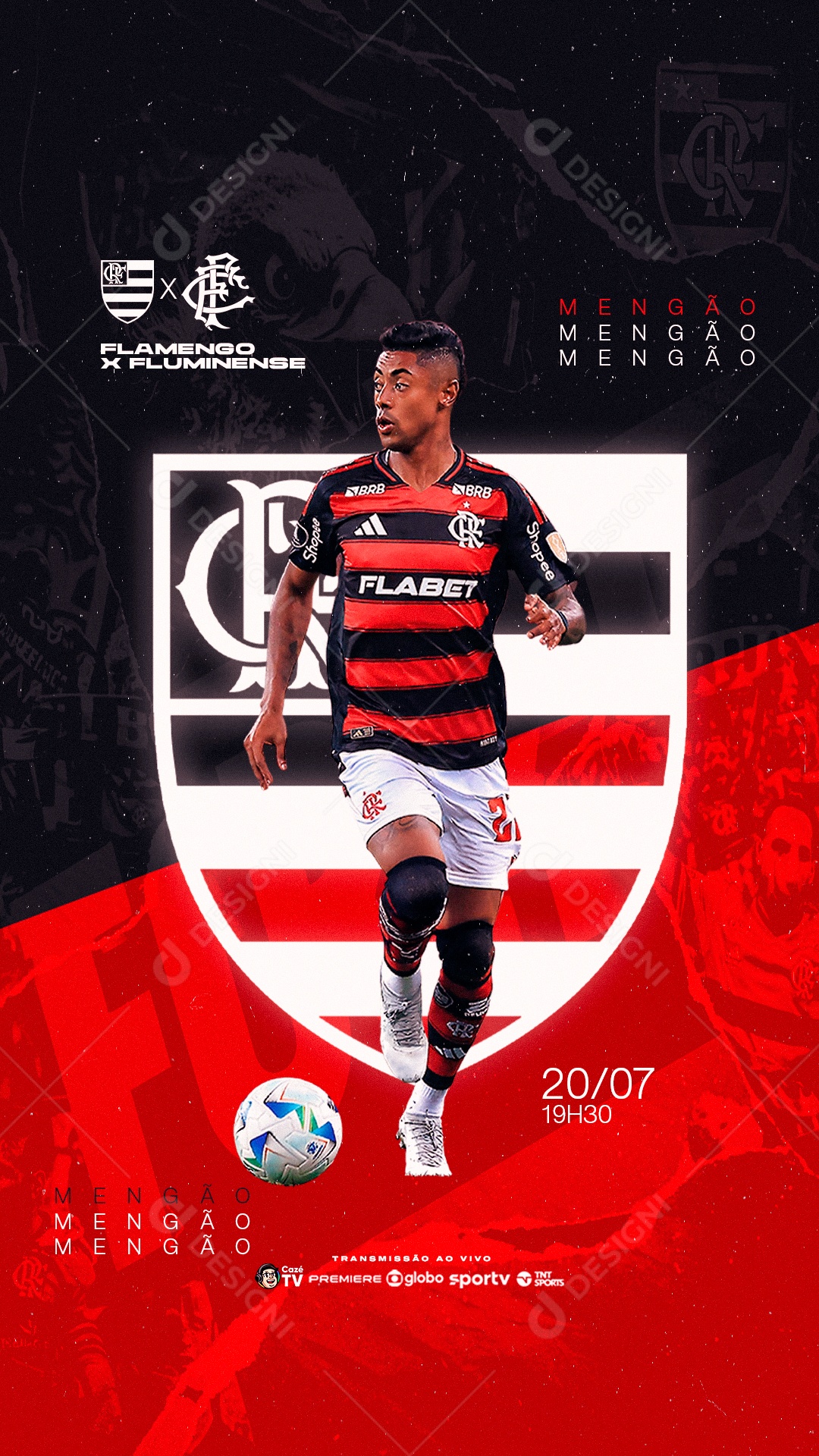 Flamendo x Fluminense Social Media PSD Editável