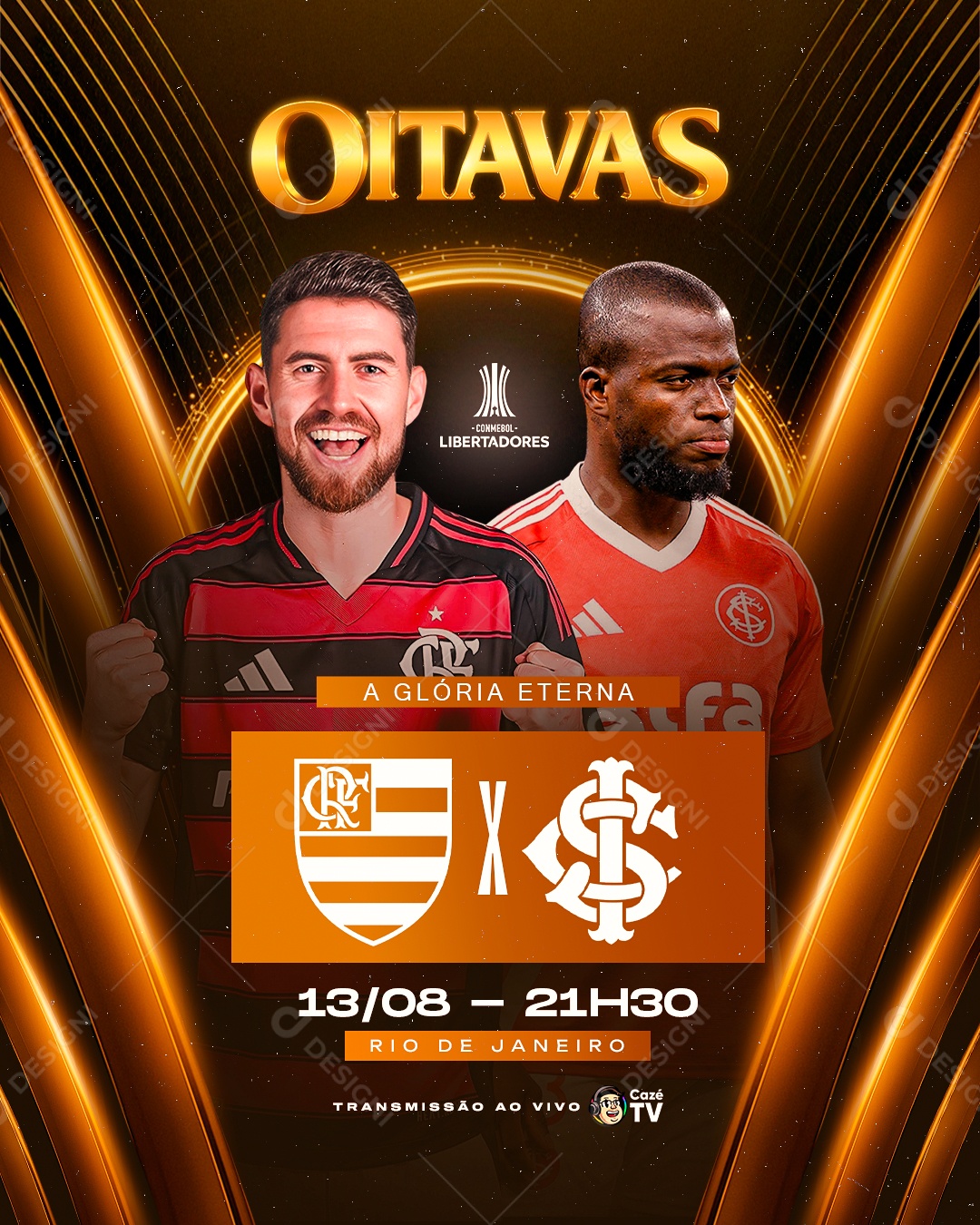 Libertadores Oitavas Flamendo x Internacional Social Media PSD Editável