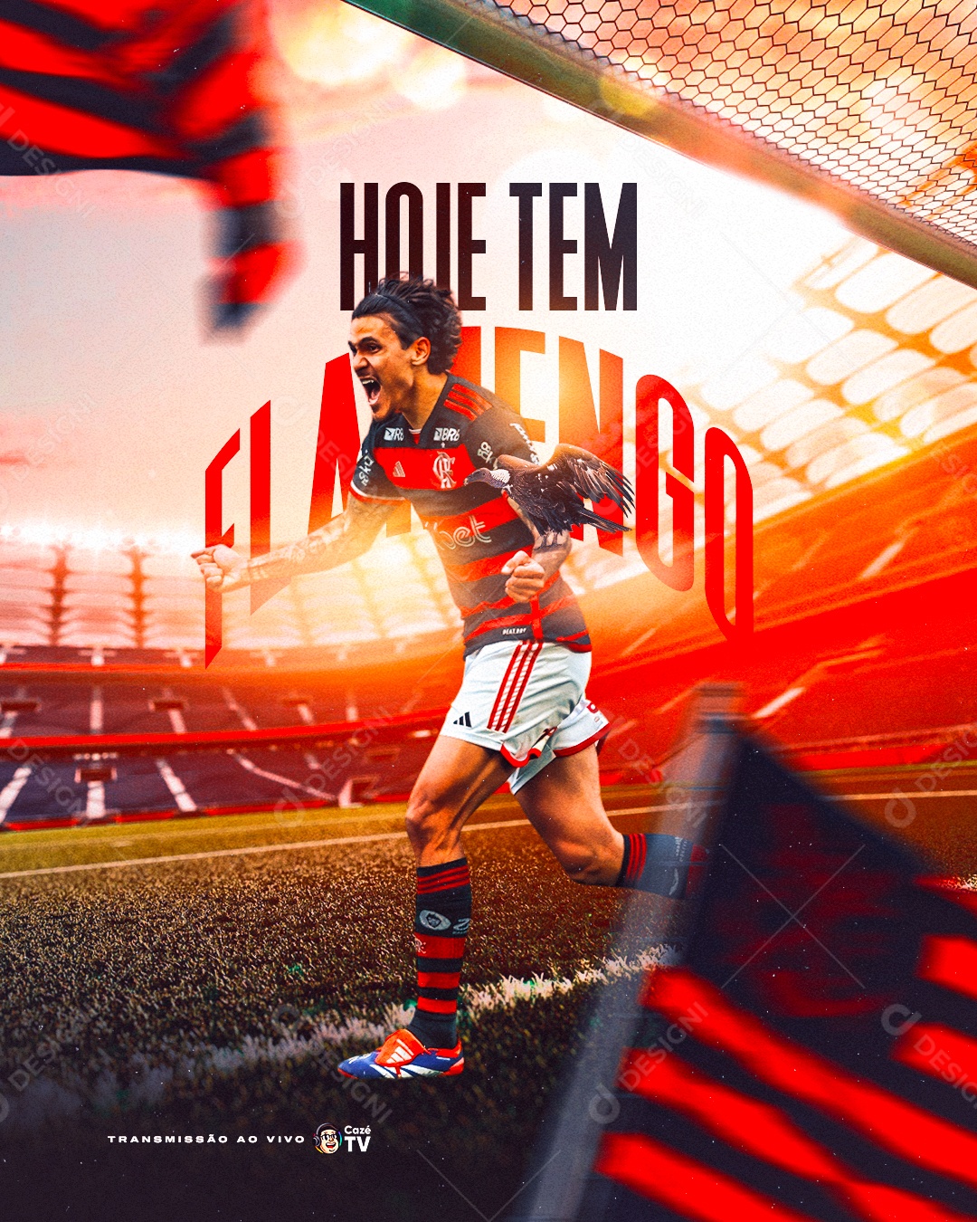 Hoje Tem Flamego Social Media PSD Editável