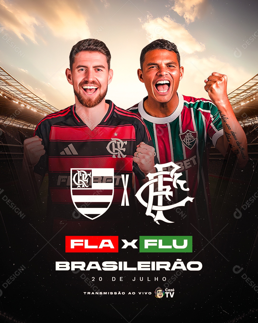 Jogo Mundial de Clubes  Flamengo x Bayern Munche Social Media PSD Editável