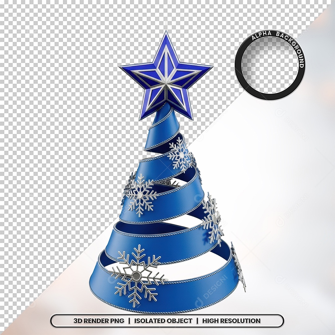 Enfeite de Natal Formato de Árvore Para Composição PSD