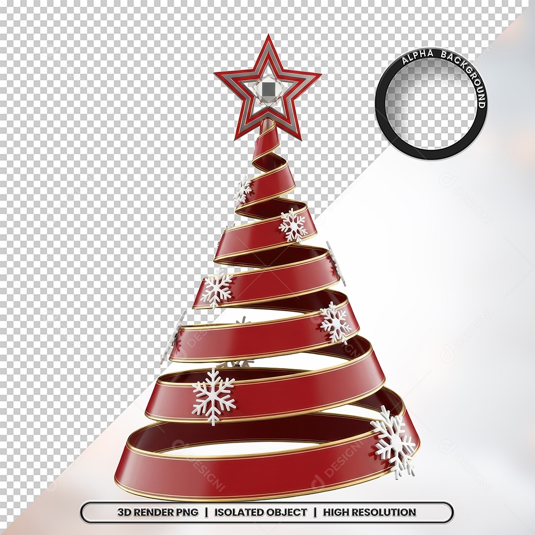 Enfeite de Natal Formato de Árvore Para Composição PSD