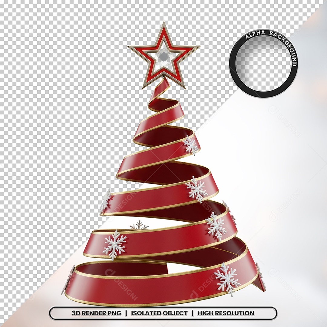 Enfeite de Natal Formato de Árvore Para Composição PSD