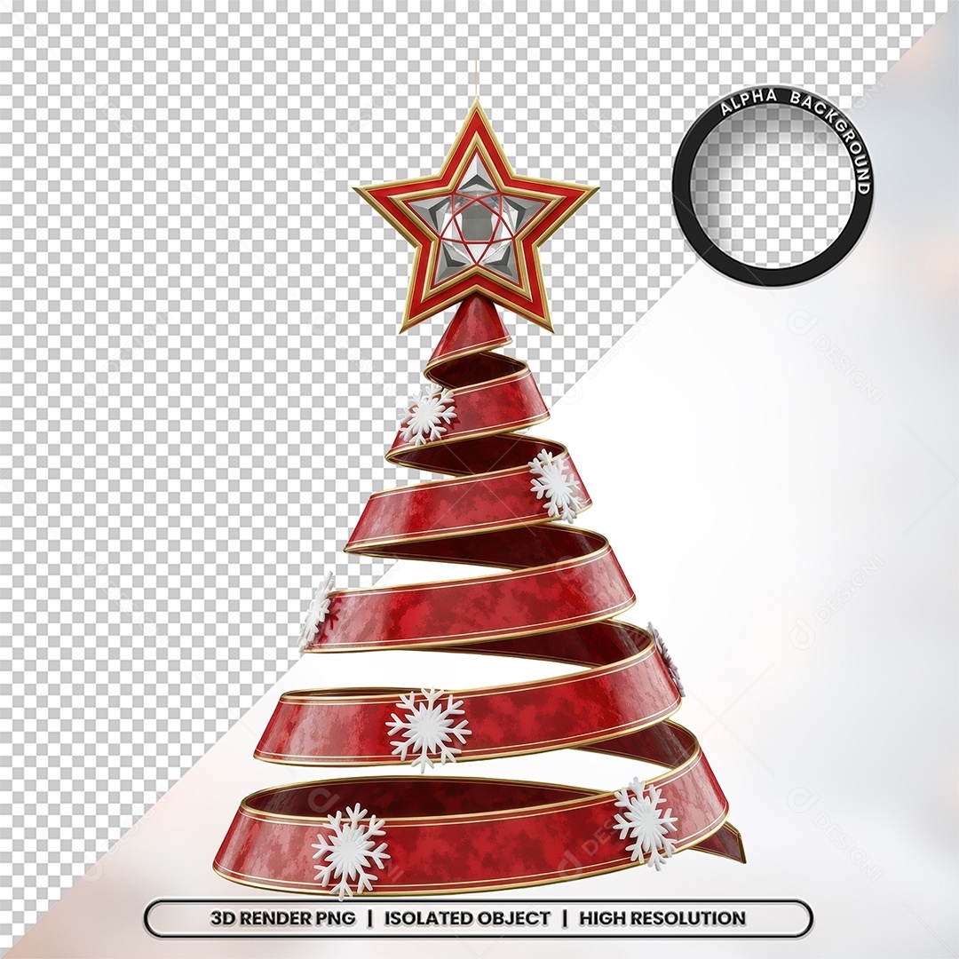 Enfeite de Natal Formato de Árvore Para Composição PSD
