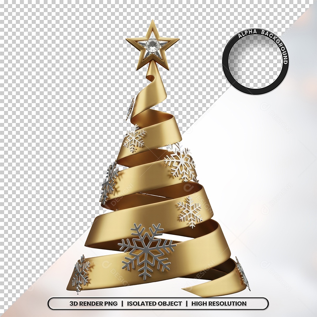 Enfeite de Natal Formato de Árvore Para Composição PSD