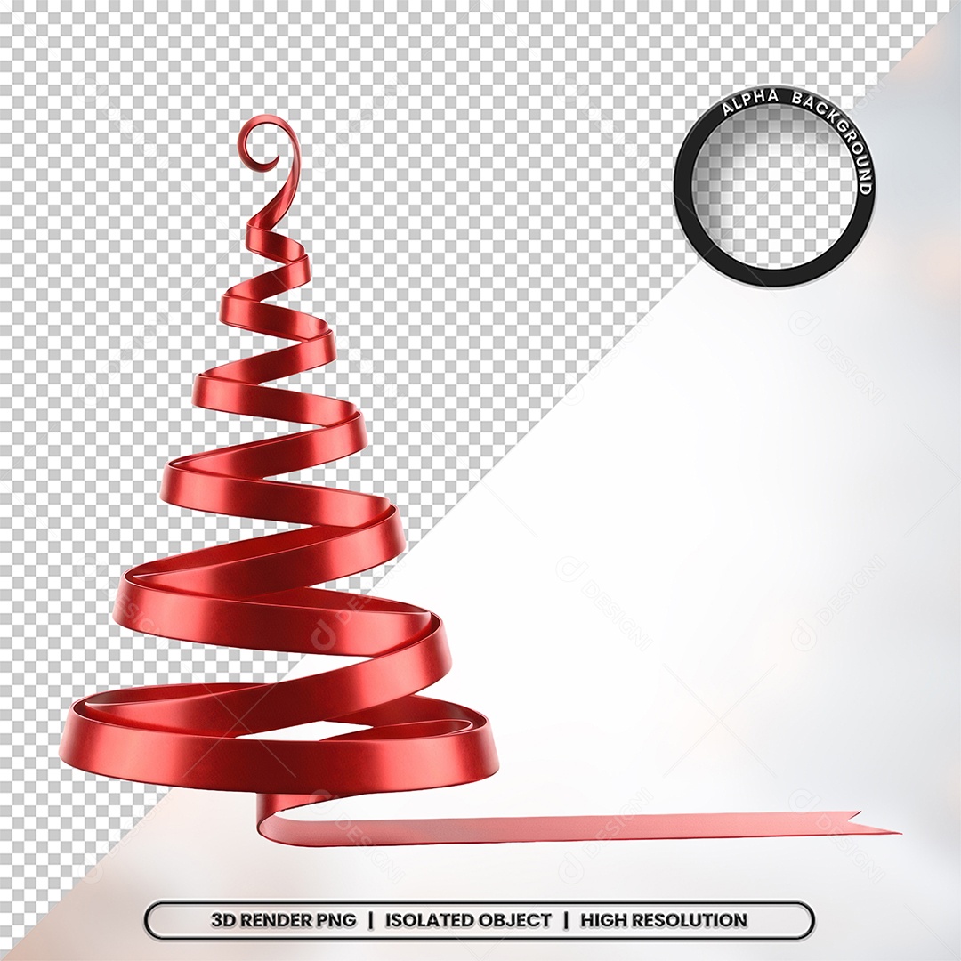 Enfeite de Natal Formato de Árvore Para Composição PSD