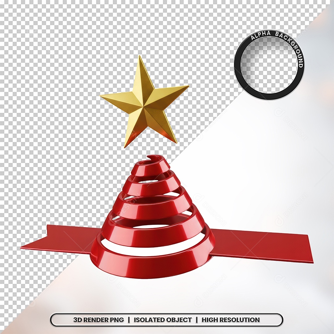 Enfeite de Natal Formato de Árvore Para Composição PSD