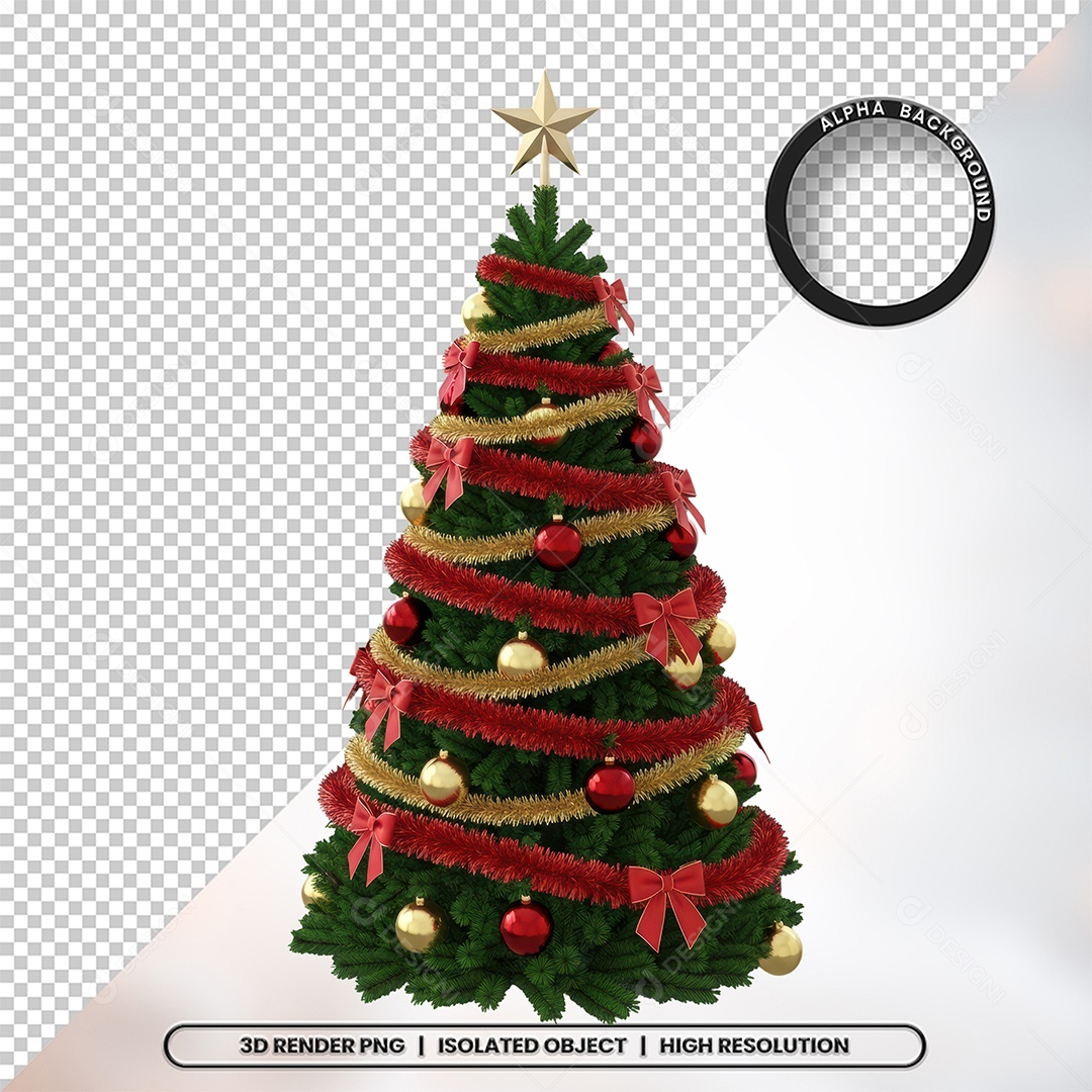 Árvore de Natal Para Composição PSD