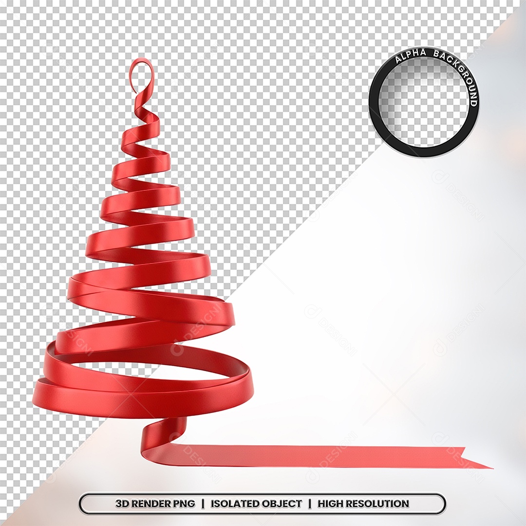 Enfeite de Natal Formato de Árvore Para Composição PSD