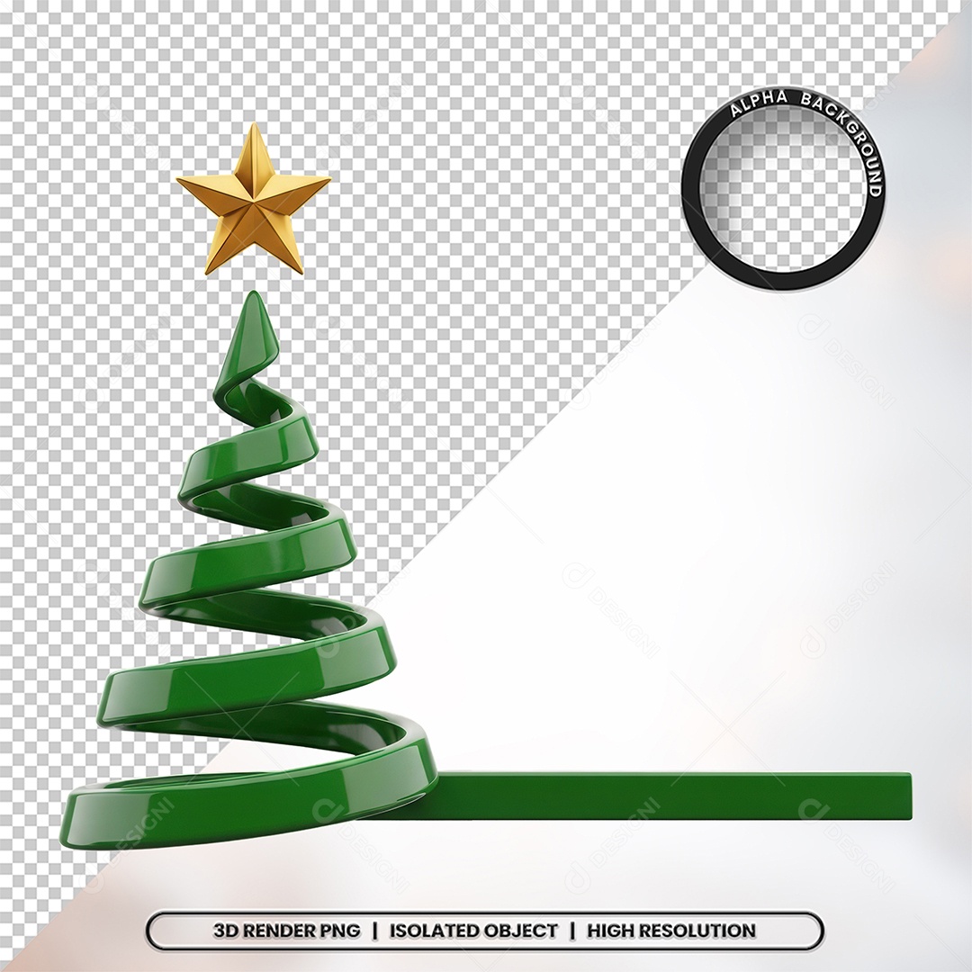 Enfeite de Natal Formato de Árvore Para Composição PSD