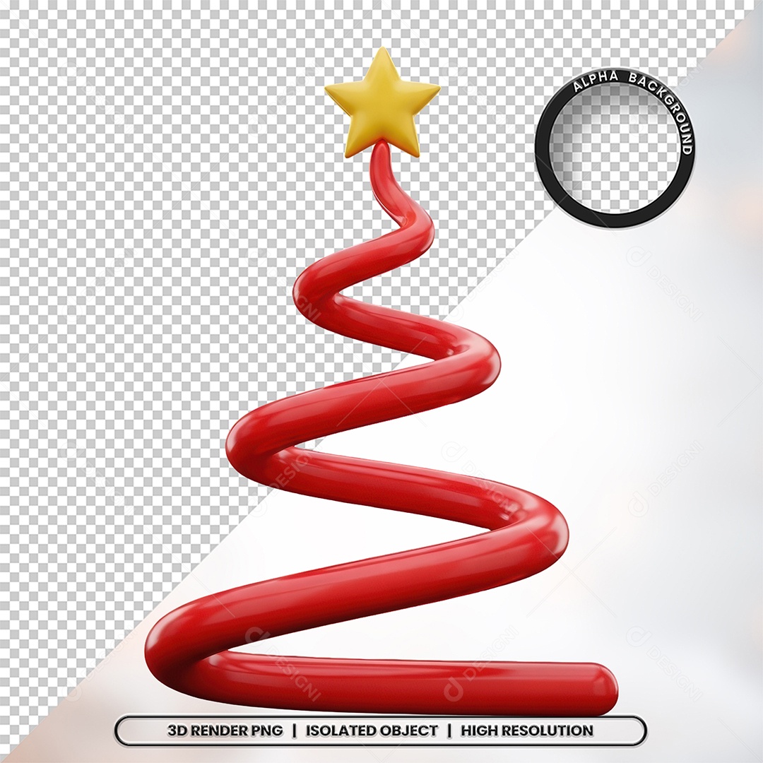 Enfeite de Natal Formato de Árvore Para Composição PSD