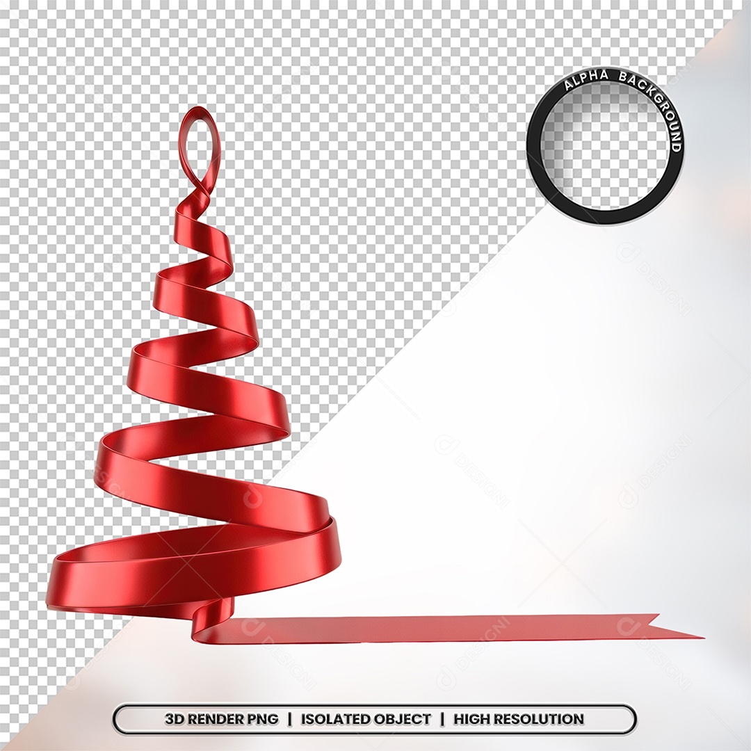 Enfeite de Natal Formato de Árvore Para Composição PSD