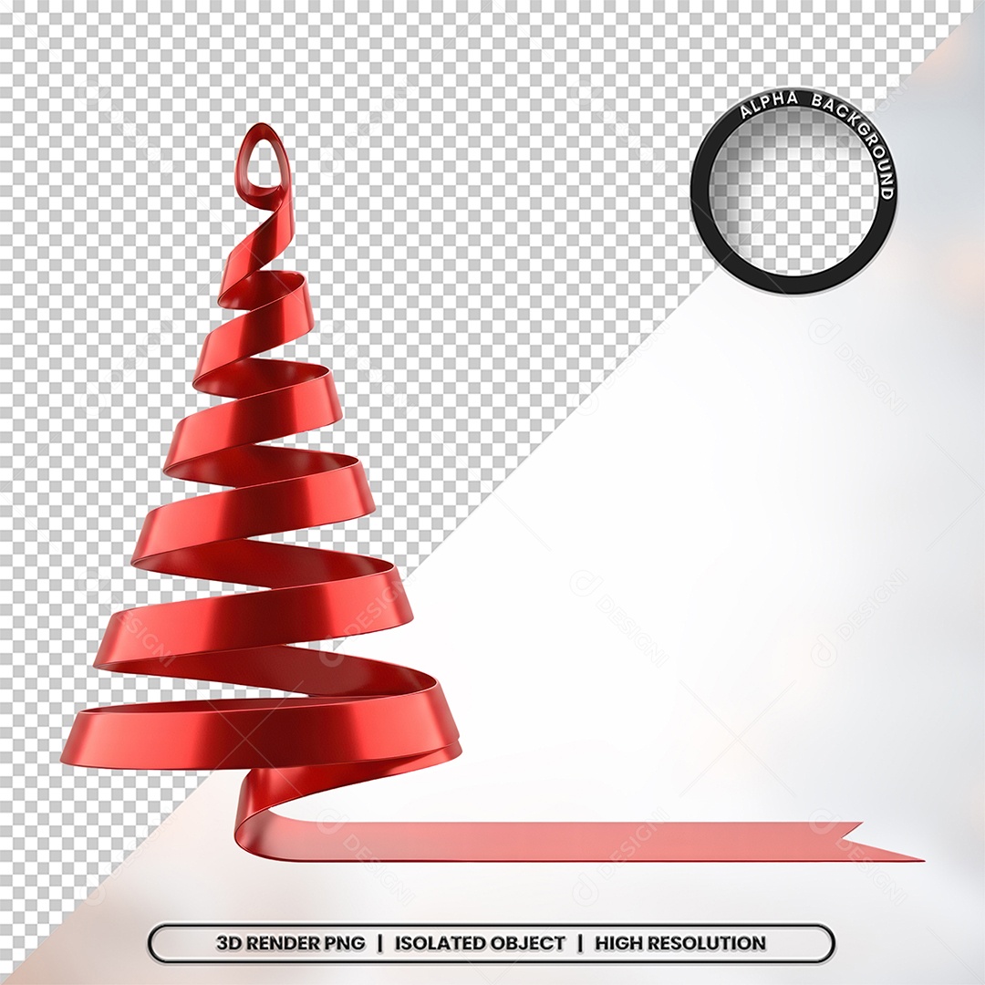 Enfeite de Natal Formato de Árvore Para Composição PSD