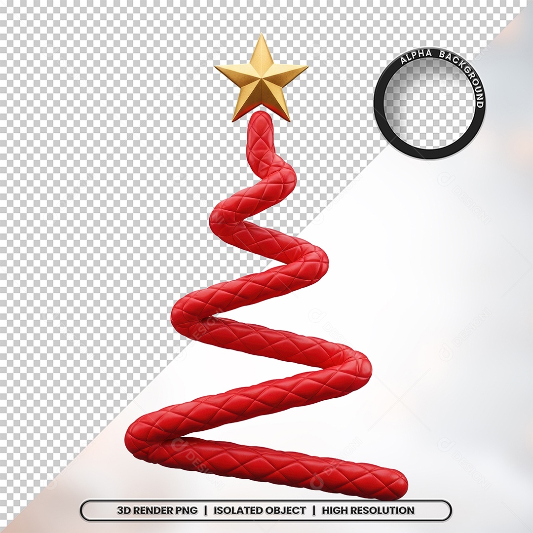 Enfeite de Natal Formato de Árvore Para Composição PSD