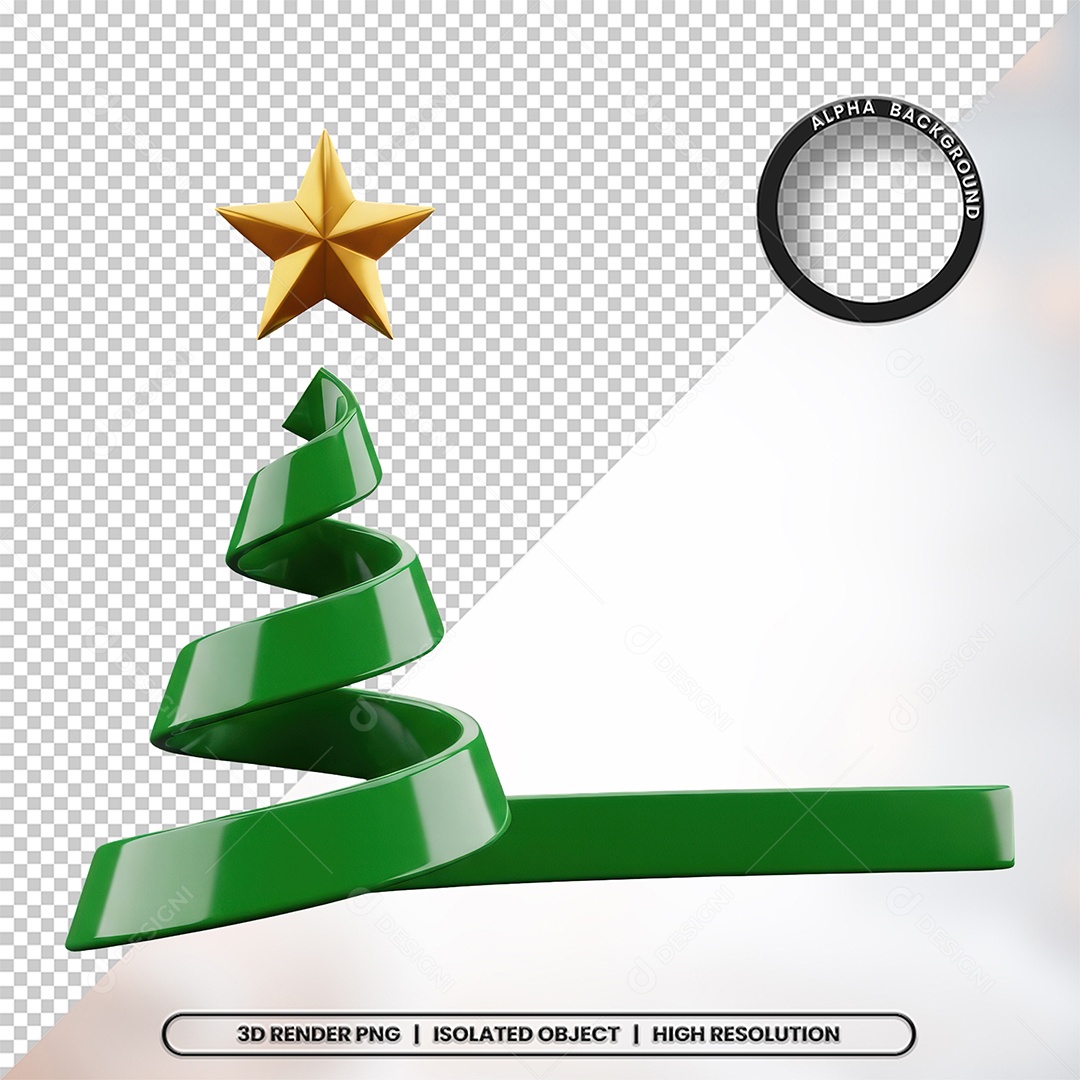 Enfeite de Natal Formato de Árvore Para Composição PSD
