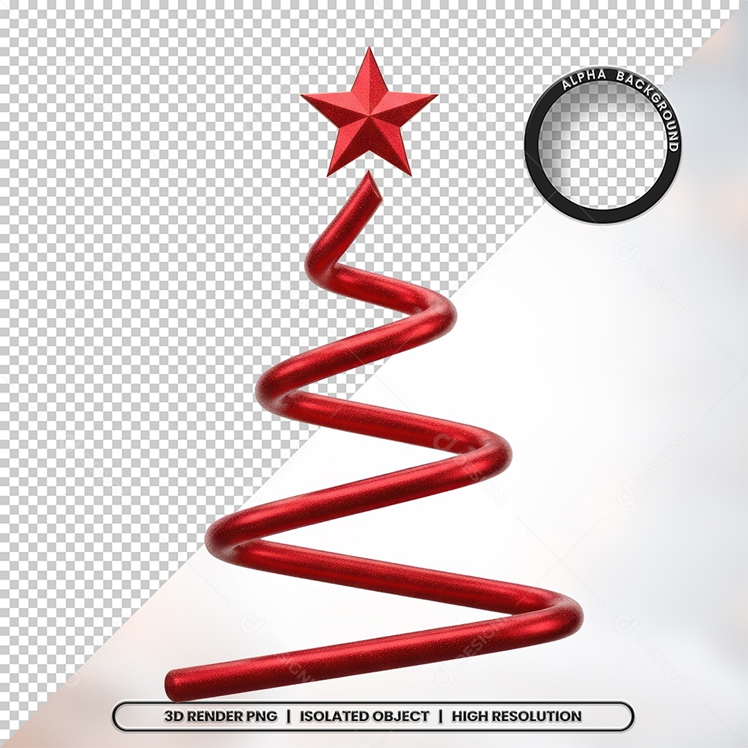 Enfeite de Natal Formato de Árvore Para Composição PSD