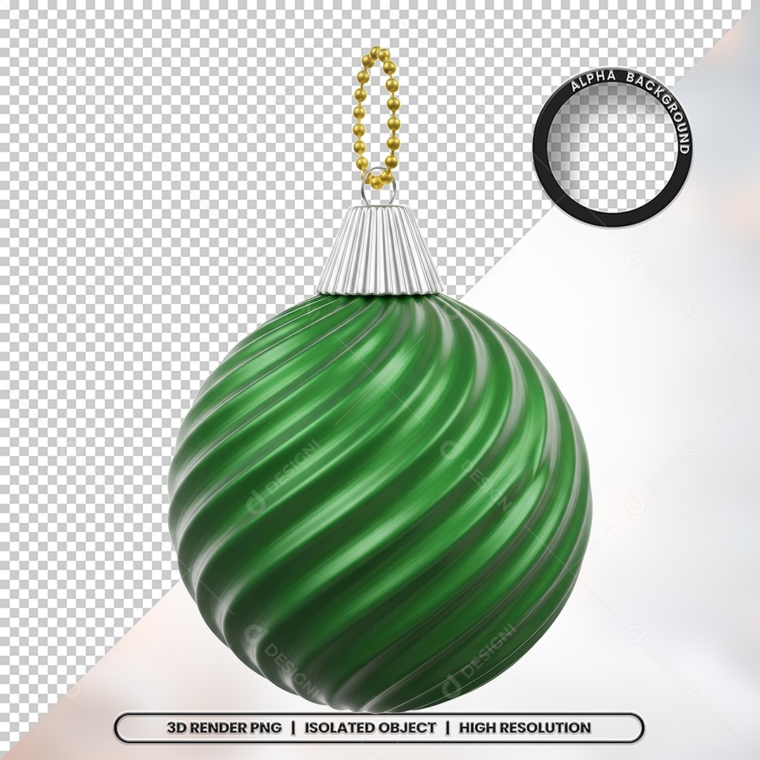 Elemento 3D Bola De Natal Para Composição PSD