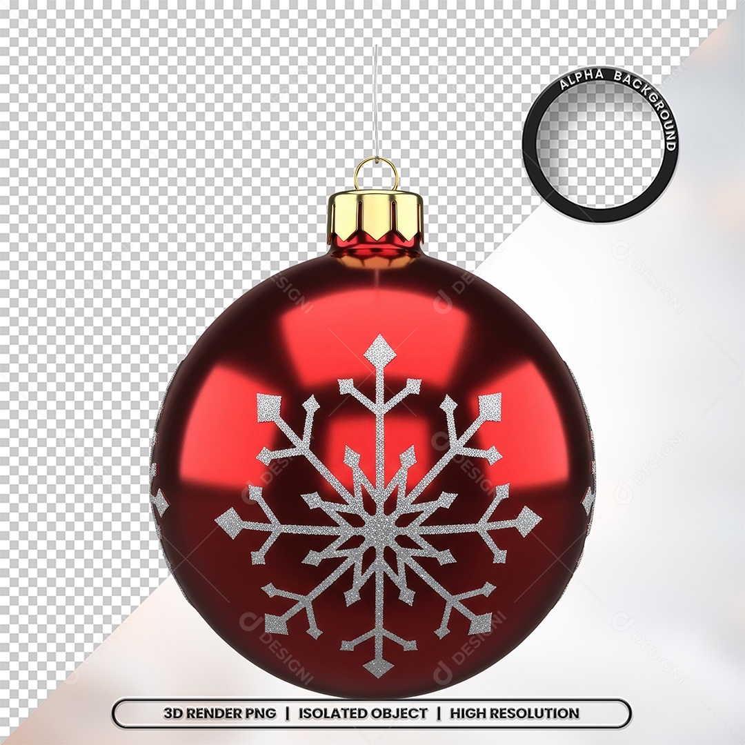 Elemento 3D Bola De Natal Para Composição PSD