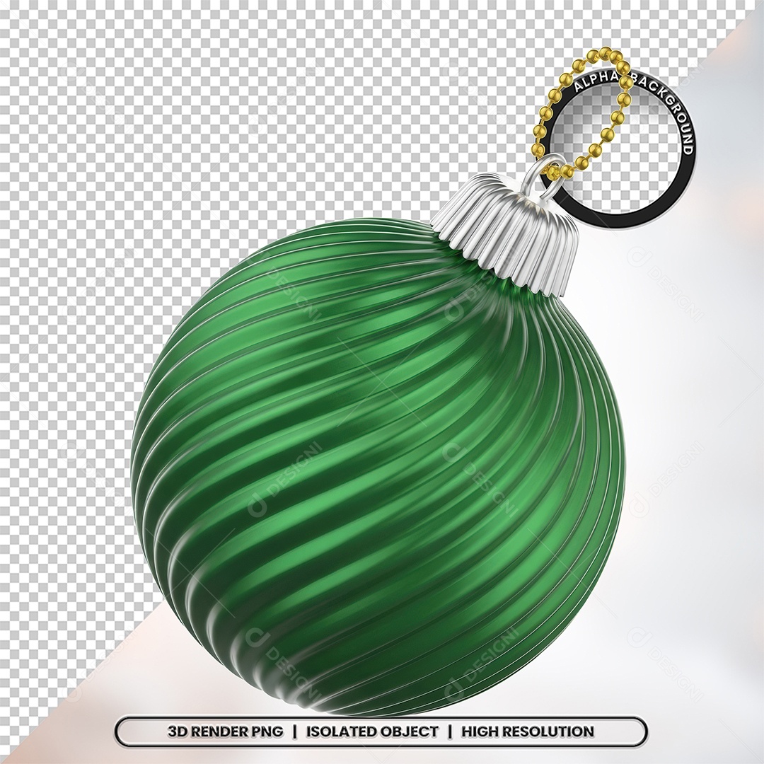 Elemento 3D Bola De Natal Para Composição PSD